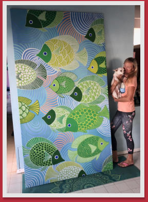 "Poissons" 8.5 ft. x 5.5 ft.  -commisioned for a private residence for a large staircase