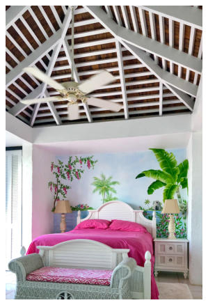 master bedroom at an ocean front villa on St. Croix