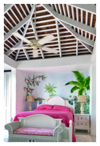 master bedroom at an ocean front villa on St. Croix