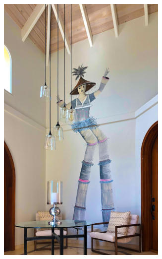 lifesize Moko Jumbie, perfect for the space