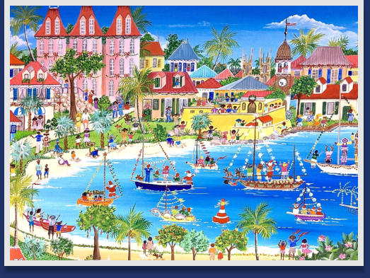 "Christiansted Boat Parade", 30" x 40"